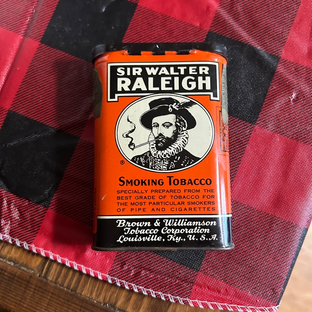 Vintage Sir Walter Tobacco Can